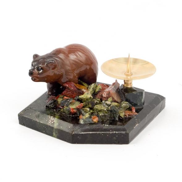 Подсвечник из змеевика &amp;quot;Медвежонок&amp;quot; 116355