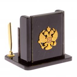 Мини-набор &amp;quot;Герб РФ&amp;quot; из черного обсидиана