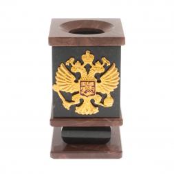 Стакан для ручек / карандашей "Герб РФ" из лемезита