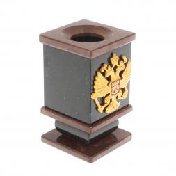 Стакан для ручек / карандашей "Герб РФ" из лемезита