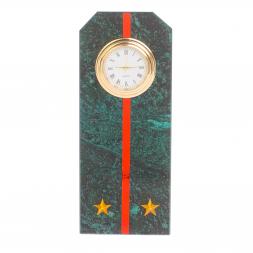 Подарочные часы &amp;quot;Погон лейтенант ВС&amp;quot; камень змеевик