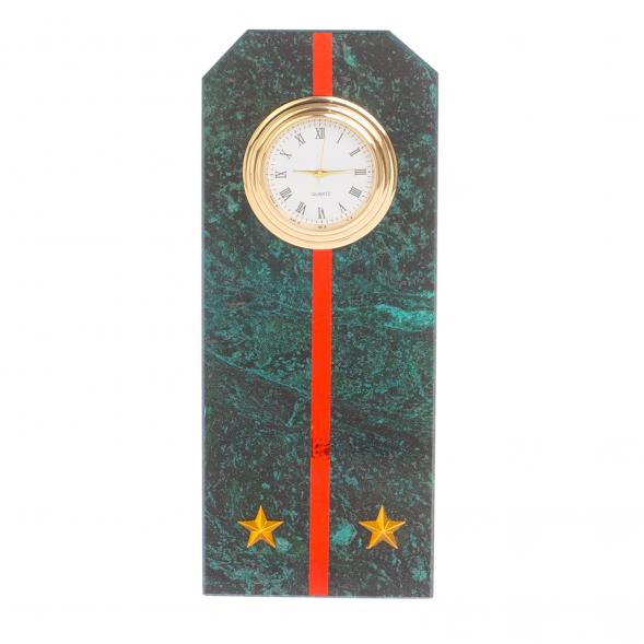 Подарочные часы &amp;quot;Погон лейтенант ВС&amp;quot; камень змеевик 113166