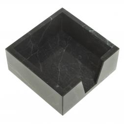 Лоток для бумаг "Кубарик" из черного змеевика 11х11х5 см