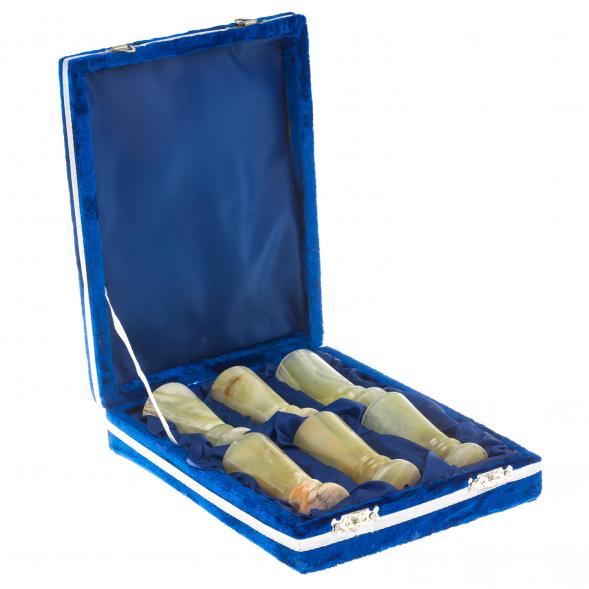 Набор рюмок &amp;quot;Конус&amp;quot; камень оникс в футляре 3,5х8 см 6 шт 20 мл 123969