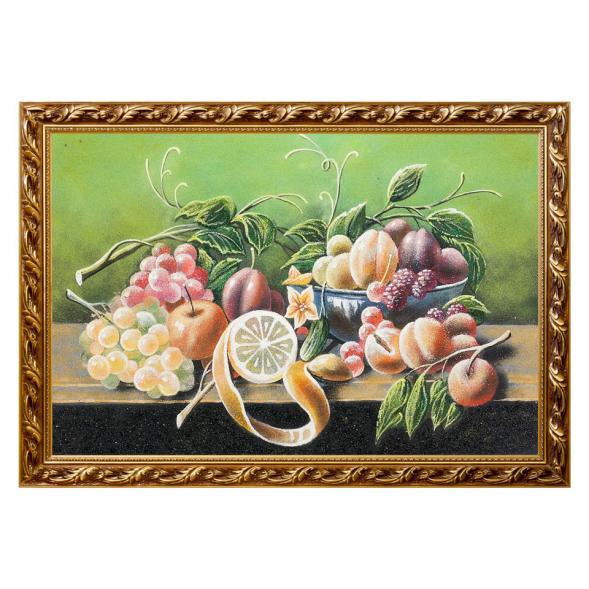 Натюрморт &amp;quot;Фрукты&amp;quot; багет 46х66 см, каменная крошка 111877