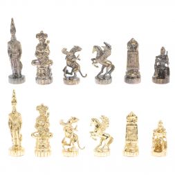 Шахматы "Шахерезада" доска 40х40 см лемезит змеевик