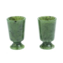 Пара рюмок из нефрита 4,2х4,2х6,5 см 20 мл