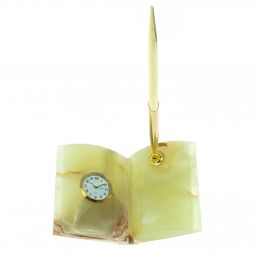 Сувенир &amp;quot;Книжка&amp;quot; с часами из оникса