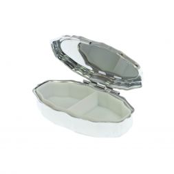 Таблетница эллипс на 2 отделения камень азурит