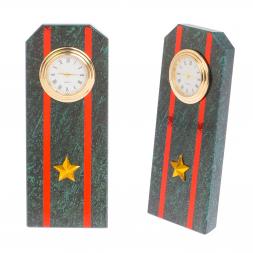 Подарочные часы &amp;quot;Погон майор ВС&amp;quot; камень змеевик