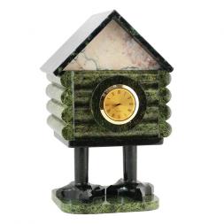 Часы со шкатулкой &amp;quot;Избушка&amp;quot; змеевик