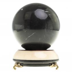 Сувенир "Шар Антистресс" черный змеевик 9,5 см