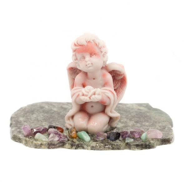 Сувенир &amp;quot;Ангелочек с розой&amp;quot; из мрамолита 116436