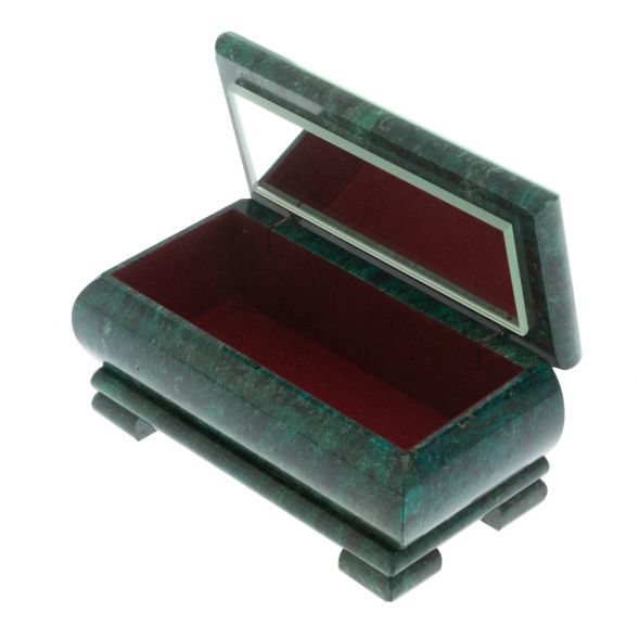 Шкатулка &amp;quot;Хозяйка медной горы и Данила&amp;quot; из змеевика 16х8х7,5 см 128282