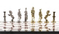 Шахматы &amp;quot;Отечественная война 1812 г.&amp;quot; доска 40х40 см мрамор лемезит