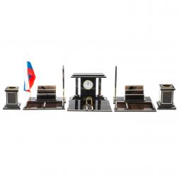 Письменный набор &amp;quot;Кабинетный&amp;quot; из чёрного обсидиана