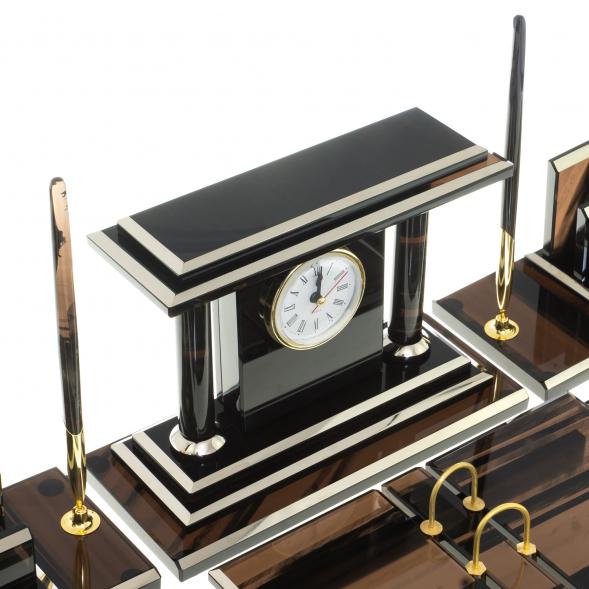 Письменный набор &amp;quot;Кабинетный&amp;quot; из чёрного обсидиана 122379