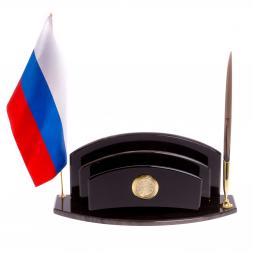 Набор для офисного стола &amp;quot;Мини 4&amp;quot; из черно-серого обсидиана