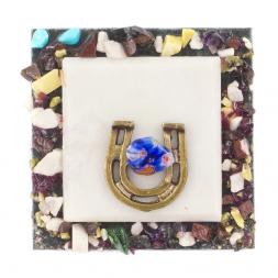 Магнит из камня "Подкова"