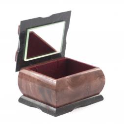 Шкатулка из камня лемезит &amp;quot;Оригинал&amp;quot; 10х8х7,5 см