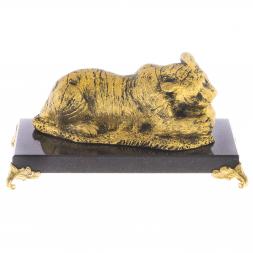 Сувенир фигурка "Тигр с мячом" на подставке из камня