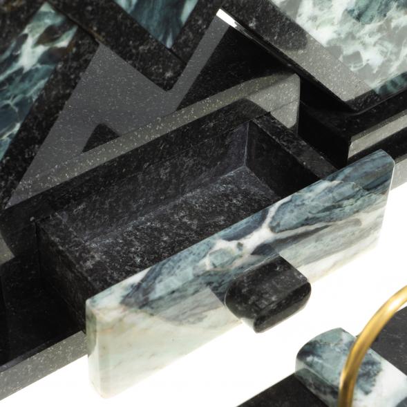 Письменный набор &amp;quot;Герб РФ&amp;quot; камень офиокальцит 122511