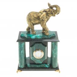 Часы &amp;quot;Индийский слон&amp;quot; камень змеевик