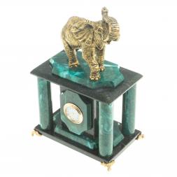 Часы &amp;quot;Индийский слон&amp;quot; камень змеевик