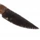 Нож каменный из обсидиана рукоять агат 24х4х2 см 126791