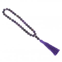 Четки из камня аметист круглые 35 бусин