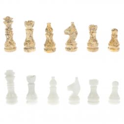 Шахматы &amp;quot;Сувенирные&amp;quot; из ракушечника и белого мрамора доска 20х20 см