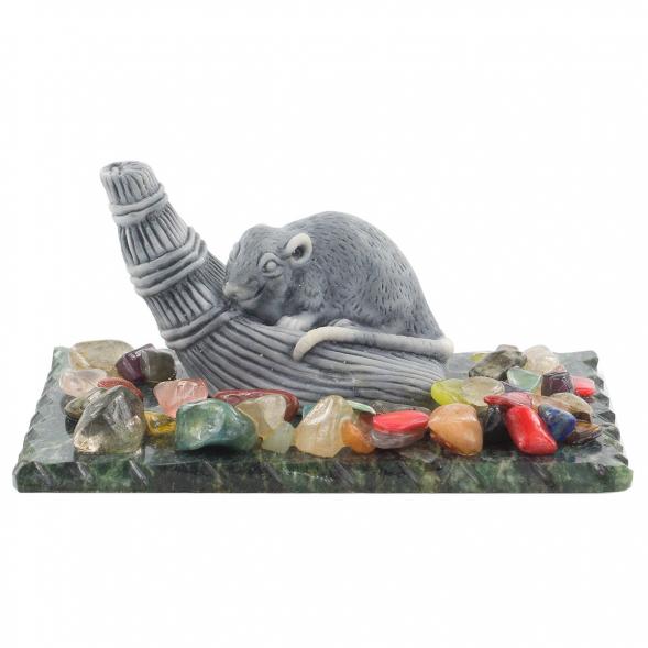 Сувенир из мрамолита &amp;quot;Крыса на венике&amp;quot; 120248