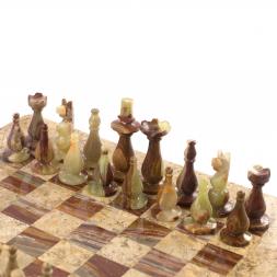 Декоративные шахматы &amp;quot;Игрок&amp;quot; доска 38х38 см камень оникс
