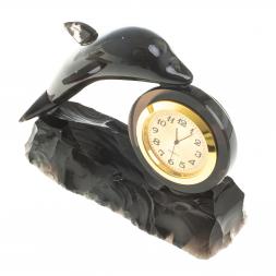 Часы сувенирные &amp;quot;Дельфин&amp;quot; черный обсидиан
