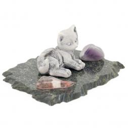 Сувенир из мрамолита &amp;quot;Котенок лежит&amp;quot;