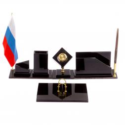 Письменный набор &amp;quot;Оптимал&amp;quot; из черного обсидиана