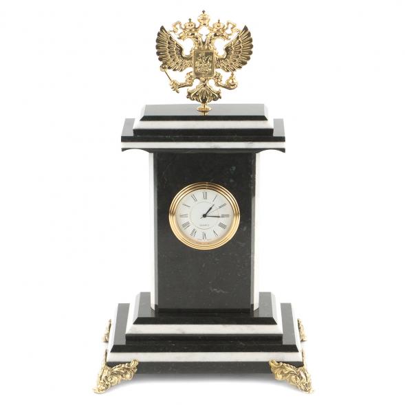 Часы &amp;quot;Герб&amp;quot; змеевик бронза 119800