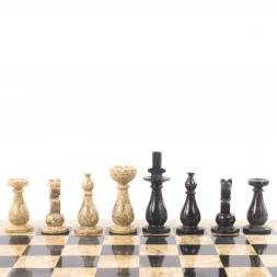 Декоративные шахматы из камня &amp;quot;Дебют&amp;quot; доска 38х38 см мрамор