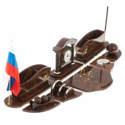 Настольный набор &amp;quot;Арка&amp;quot; камень обсидиан