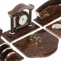 Настольный набор &amp;quot;Арка&amp;quot; камень обсидиан