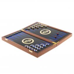 Настольные нарды "Восточные" с гравюрой камень лазурит Златоуст