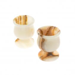 Набор рюмок 2 шт из оникса 15 мл 3,8х4,5 см в коробке (1,2х2)