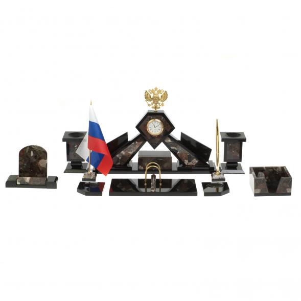 Настольный набор &amp;quot;Герб&amp;quot; из конгломерата 126920