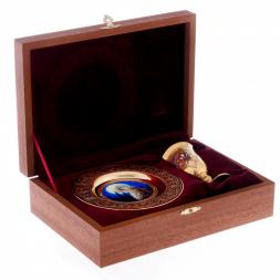 Водочный набор "Волк при луне" Златоуст