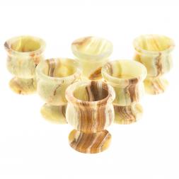 Набор рюмок из оникса 6 шт 20 мл 3,8х4,5см в коробке (1,5х2)