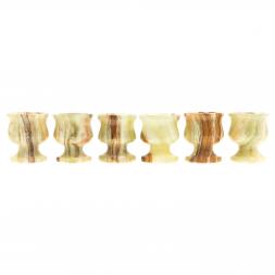 Набор рюмок из оникса 6 шт 20 мл 3,8х4,5см в коробке (1,5х2)