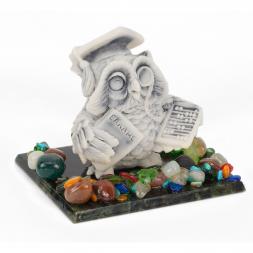 Сувенир "Филин бухгалтер" из мрамолита