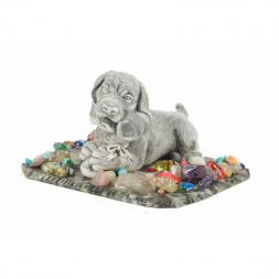 Сувенир "Собака с косточкой" из мрамолита