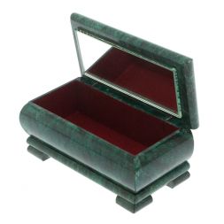 Шкатулка "Горная река" из змеевика 16х8х7,5 см