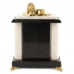 Часы &amp;quot;Лев&amp;quot; камень мрамор бронза